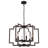 6 - Light 23.6" Wide Dimmable Geometric Lantern Farmhouse-style  Chandelier For Entryway Foyer Bedroom Hallway-1425369992