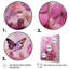 Délicats pétales de fleurs roses avec peinture papillon - art mural fuschia-1209181991-1209182007