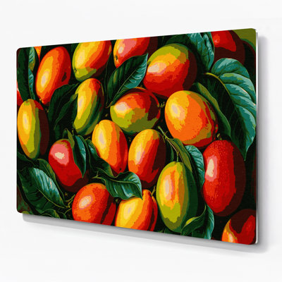 Art mural vert en forme de fruit mangue Tommy Atkins