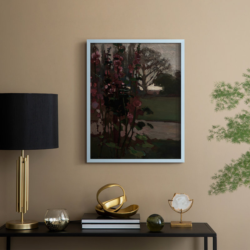 Vintage Landscape CXXV Framed Print - Solid Wood, Blue, 15" H x 12" W