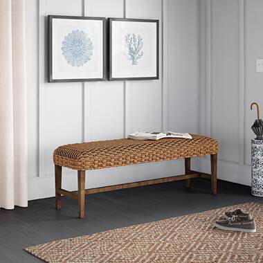 Charleston 48 Rattan Bench with Seat Cushion