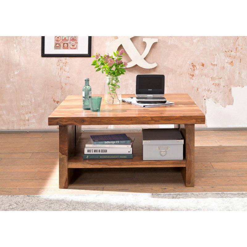 Sydney Solid Wood Solid Wood Sled Coffee Table with Storage