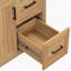 Meuble-lavabo de 30 po en bois avec cadre en bois massif, 1 porte à fermeture douce, 2 tiroirs à fermeture douce, tablette réglable, armoire de rangement moderne