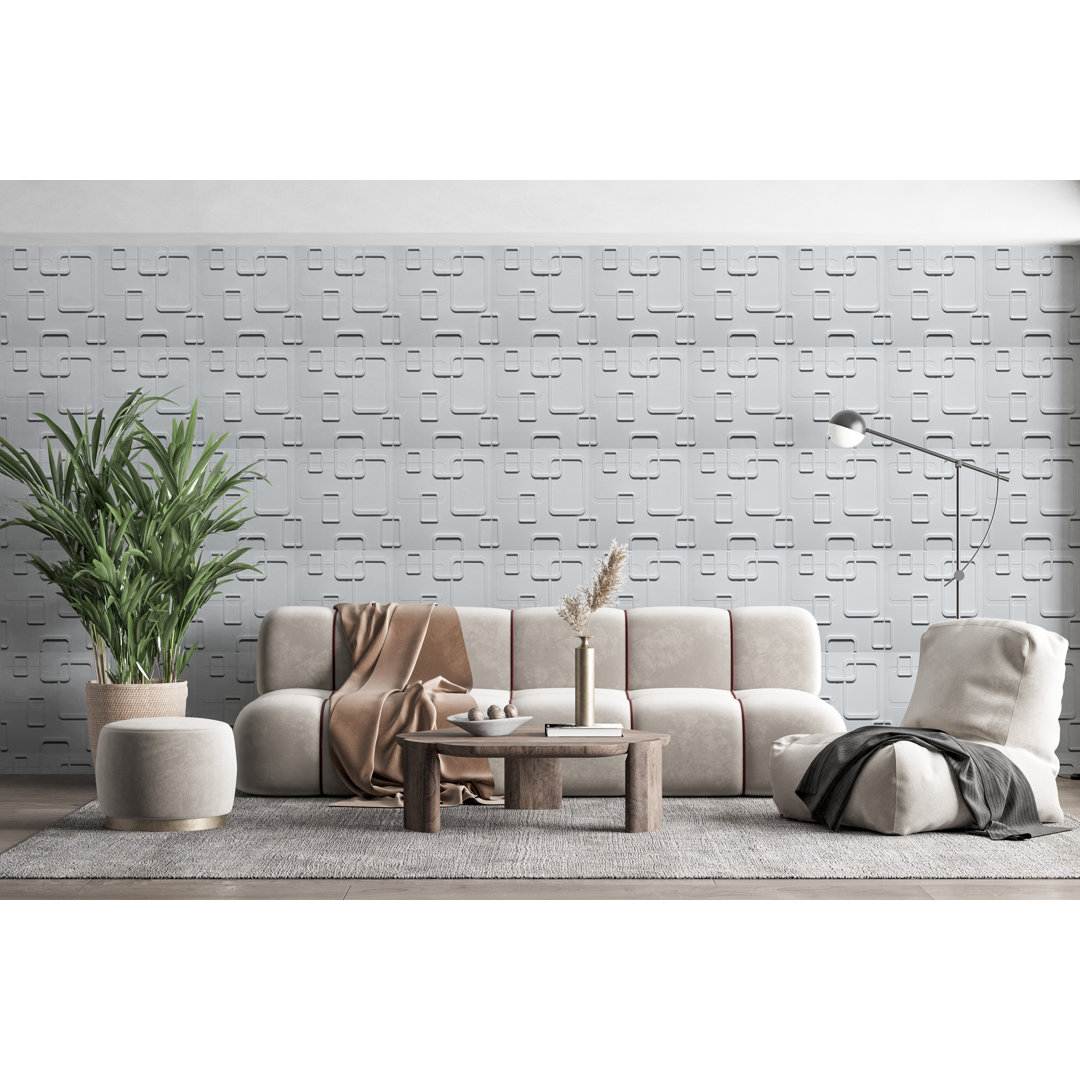 Falkirk Ross 19.7" x 19.7" Wall Paneling in White (Set of 10) Dundee Deco