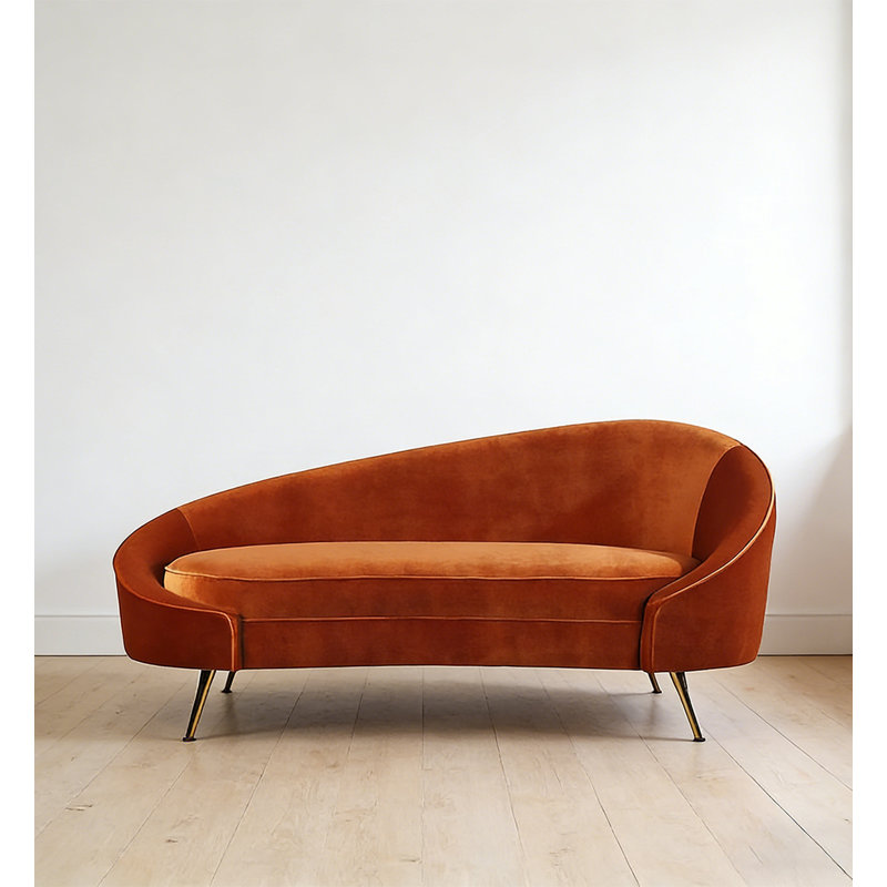 Chaise longue en velours Nordic Minimalist
