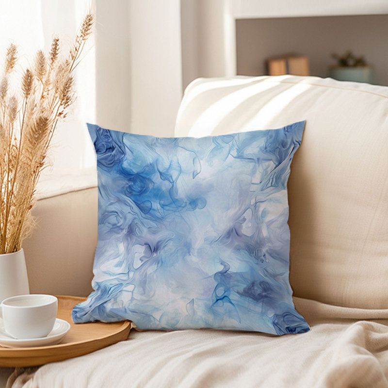 Abstract Blue Myst V Modern, 16"H x 16"W