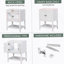 Base de meuble-lavabo, armoire de rangement avec portes et tablette ouverte