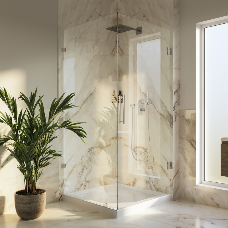 Base de bac de douche avec drain central Carlton Marquette 34 X 34