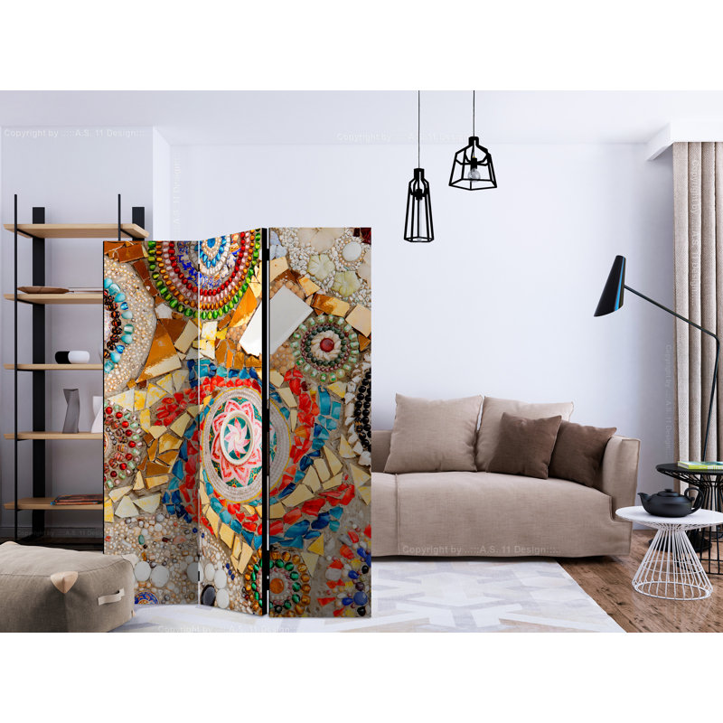 Gaspar 172cm H Folding Room Divider, 3
