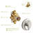 10" Round Rain Shower Head Systems With Waterfall Tub Spout, Brushed Nickel,Wall Mounted Shower-126529221
