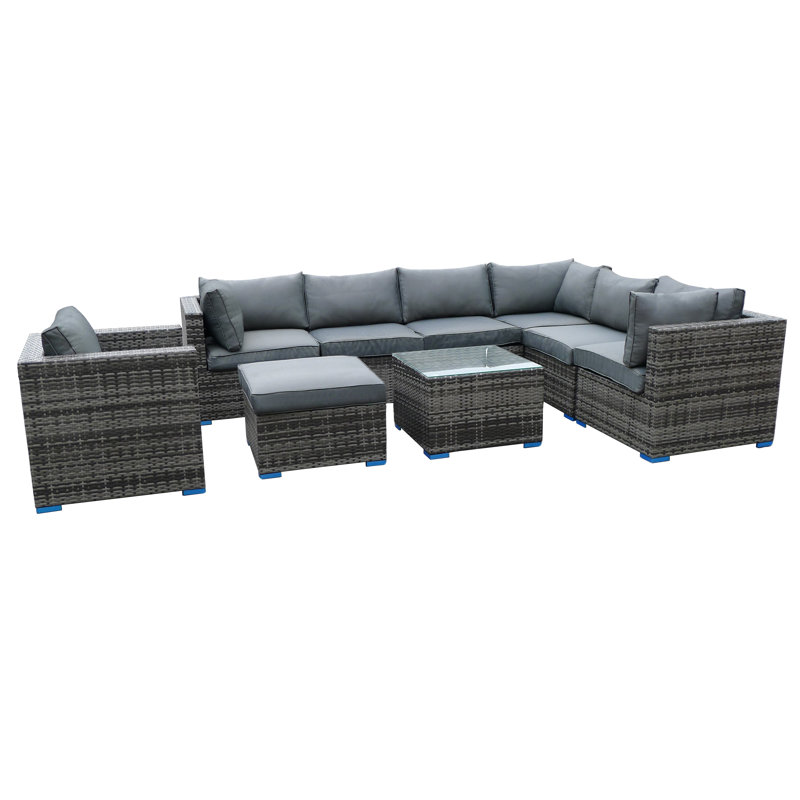 The Wiltshire 7 Seater Set With Single Seater, Grey