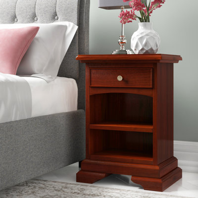 Lloyd 48cm W Solid Wood Bedside Table