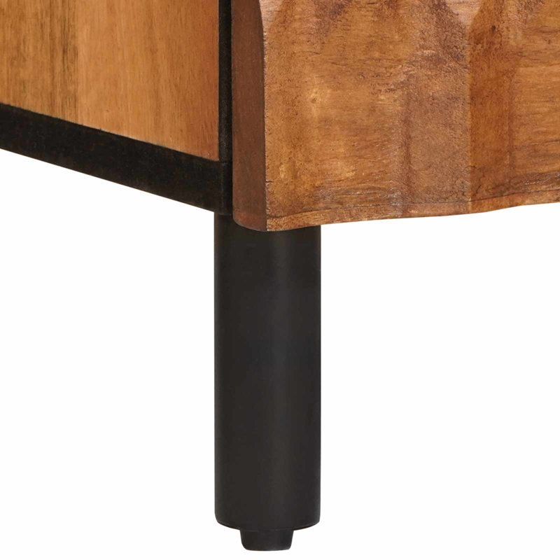40cm W Chest of Drawers, Black/Acacia Brown 