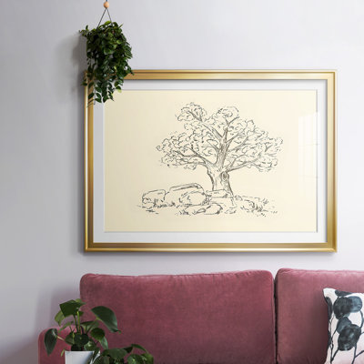 Wooded Path II, reproduction d'art encadrée