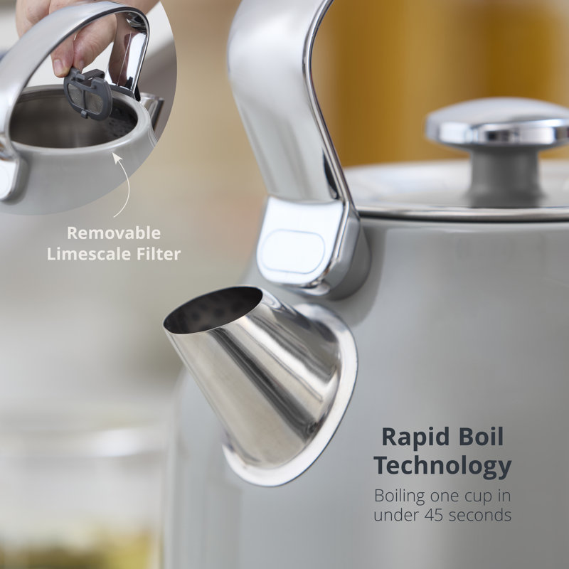 ​​Swan RetroRevive Traditional 1.7L Kettle, Rapid Boil, Removable Limescale Filter, Easy Pour, 360 Degree Base, Water Indicator Window and Boil Dry Protection, 3KW