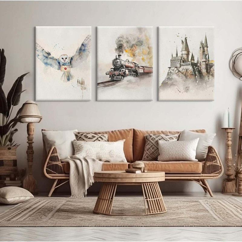 3 Piece Wrapped Canvas Print, 40 cm H x 30 cm W