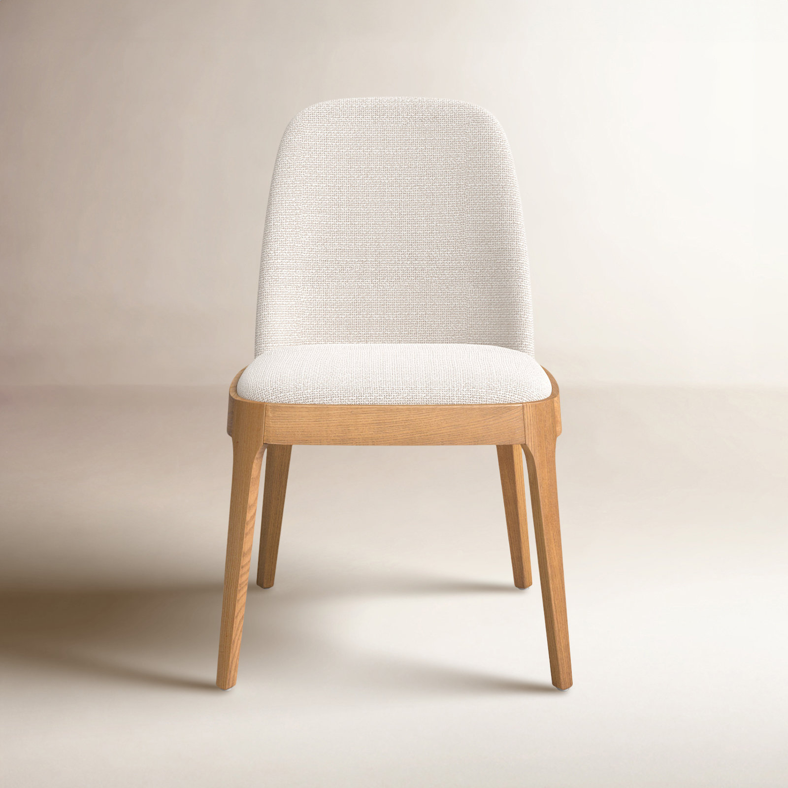 Verdi Dining Chair, White, Brown