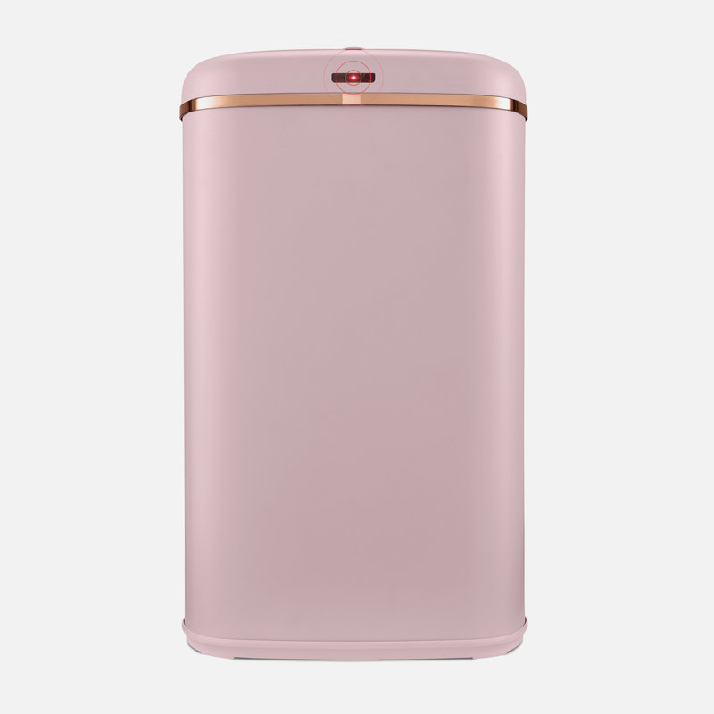 Tower Cavaletto Square Sensor Waste Bin, 58L, Pink / Rose Gold
