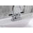 Kingston Brass Kaiser Two-Handle 3-Hole Deck Mount 4" Centerset Bathroom Faucet with Pop-Up Drain-95752648