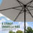  9 ft Patio Umbrella Outdoor Market Umbrella with Crank Lift,Sun Shade Cover for Garden, Deck, Poolside -883810006