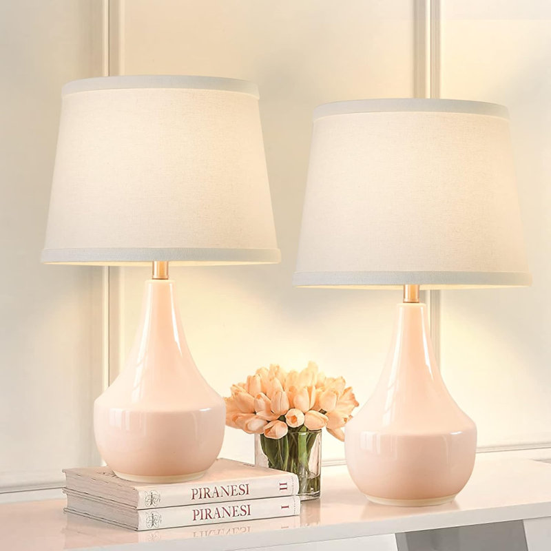 Lampe en céramique, lampe de chevet classique, lampe de table de chevet