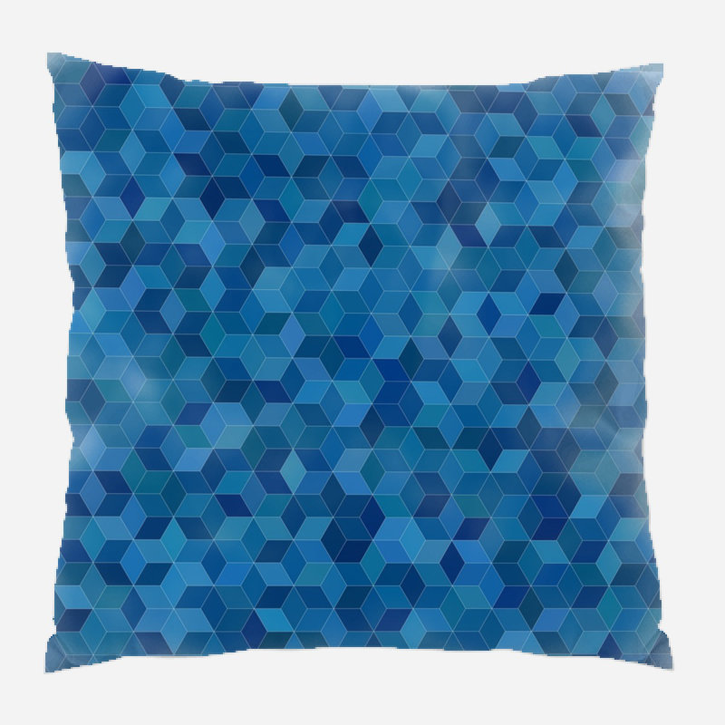 Coussin décoratif en fond cube