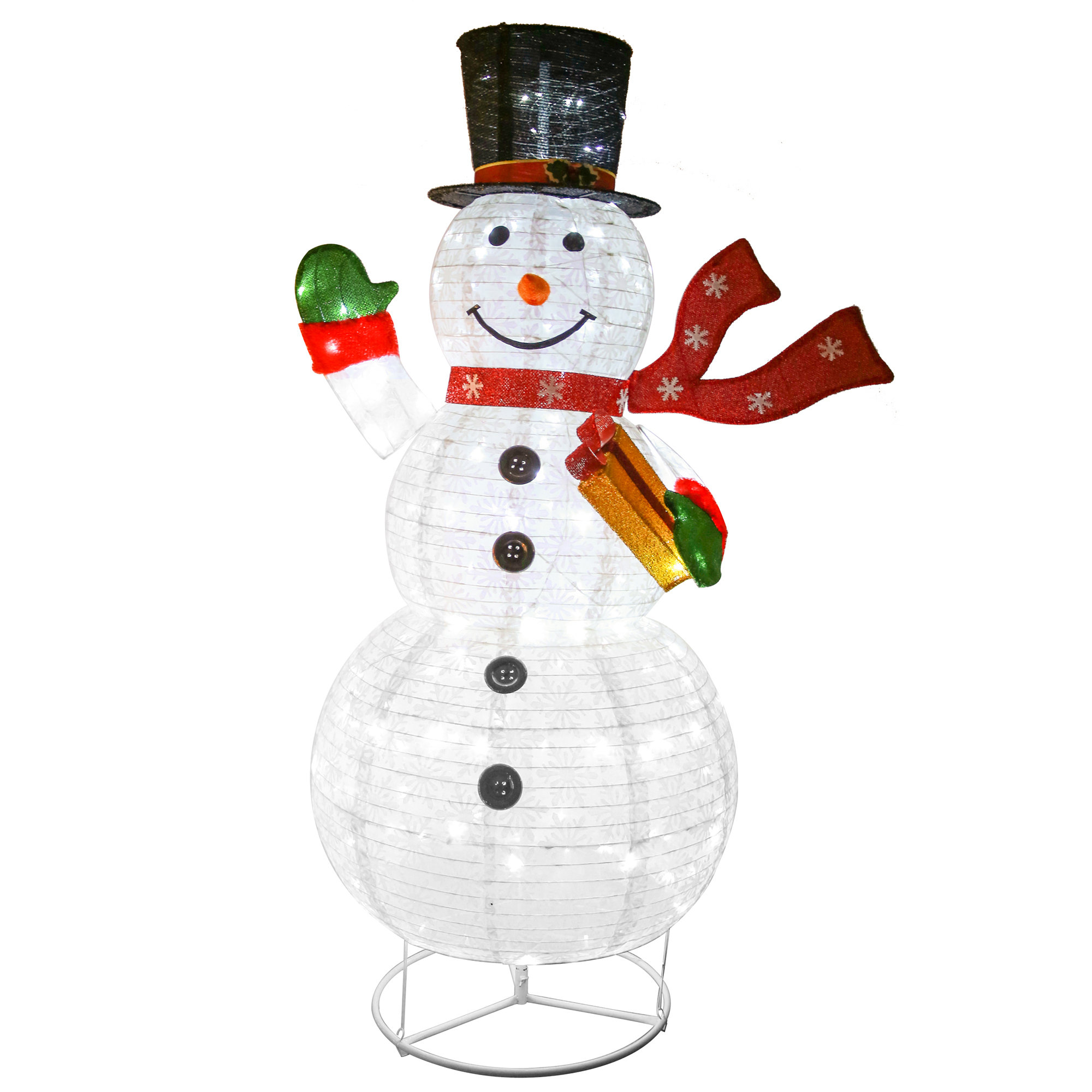 The Holiday Aisle® 6FT Outdoor Christmas Snowman with Gift Decoration ...