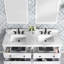 Meuble-lavabo double 60 po avec comptoir en quartz blanc Carrara, lavabo et dosseret Encino, pré-assemblé-1303139269