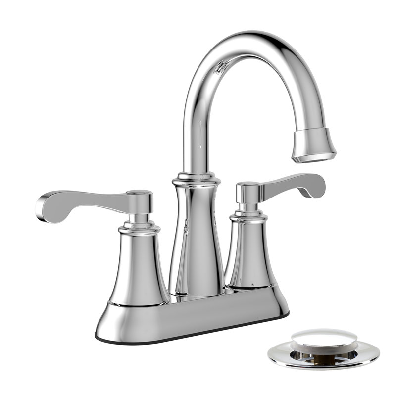 Belanger 2-handle Bathroom Faucet with Drain Assembly, Polished Chrome