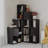 Anyila Corner Bookcase with Modular Cube Design Open and Concealed Shelves Push-to-Open Doors Modern Ladder-Style-1643021066