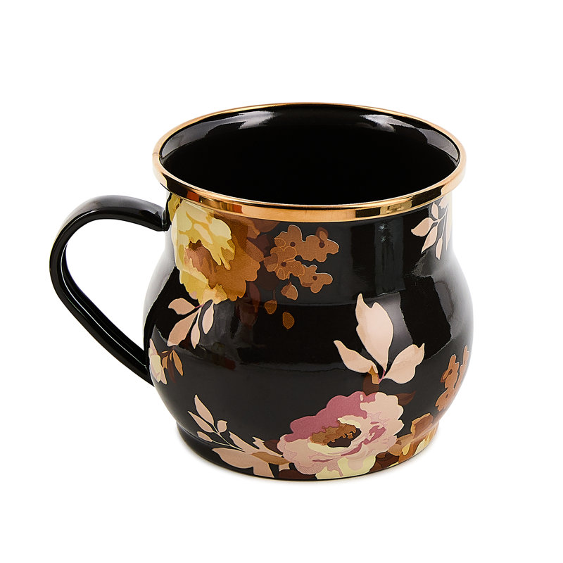 Wild Rose Brown Mug, Brown