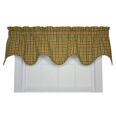 Hanriette 70" Check Curtain Valance