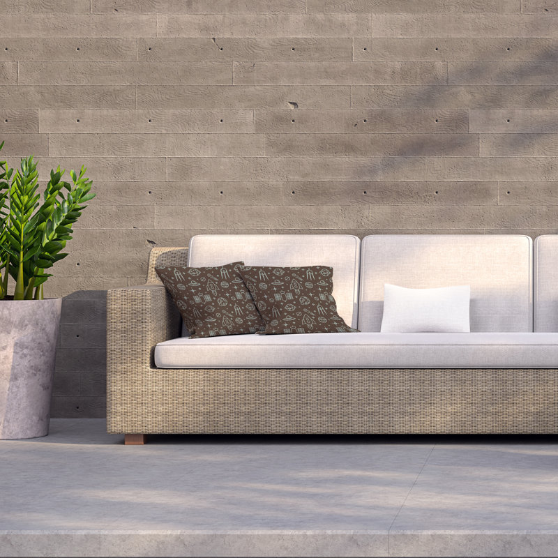Indoor / Outdoor Abstract Square Cushion, 45cm H x 45cm W