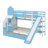Full-Over-Full Castle-Themed Bunk Bed With 2 Drawers, 3 Shelves And Slide-267486220