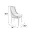 Chaise d’appoint rembourrée en lin blanc Fragoso