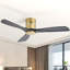Sofucor Rachel 52'' 3-Solid Wood Blade Flush Mount Classic Ceiling Fan no Lights-1105121947