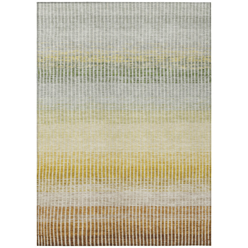 Machine Washable Indoor/Outdoor Chantille ACN2313 Stripes Rug, Rectangle 5' x 7'6"