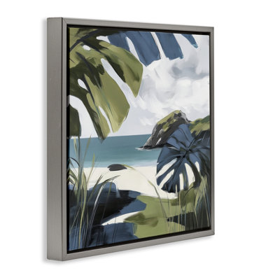 Cadre flottant Tropical Island Vibes, design par Elara Yasna