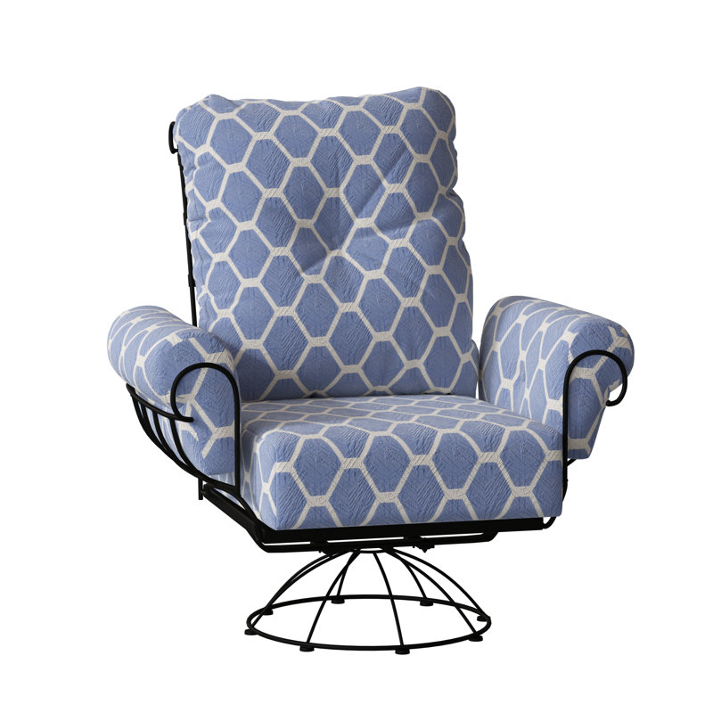 Terrace Outdoor Rocker Chair, Textured Black, Denver Scarlett Sunbrella®