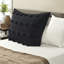 Ensembles de literie noir confortable, jacquard en polyester, confort moderne