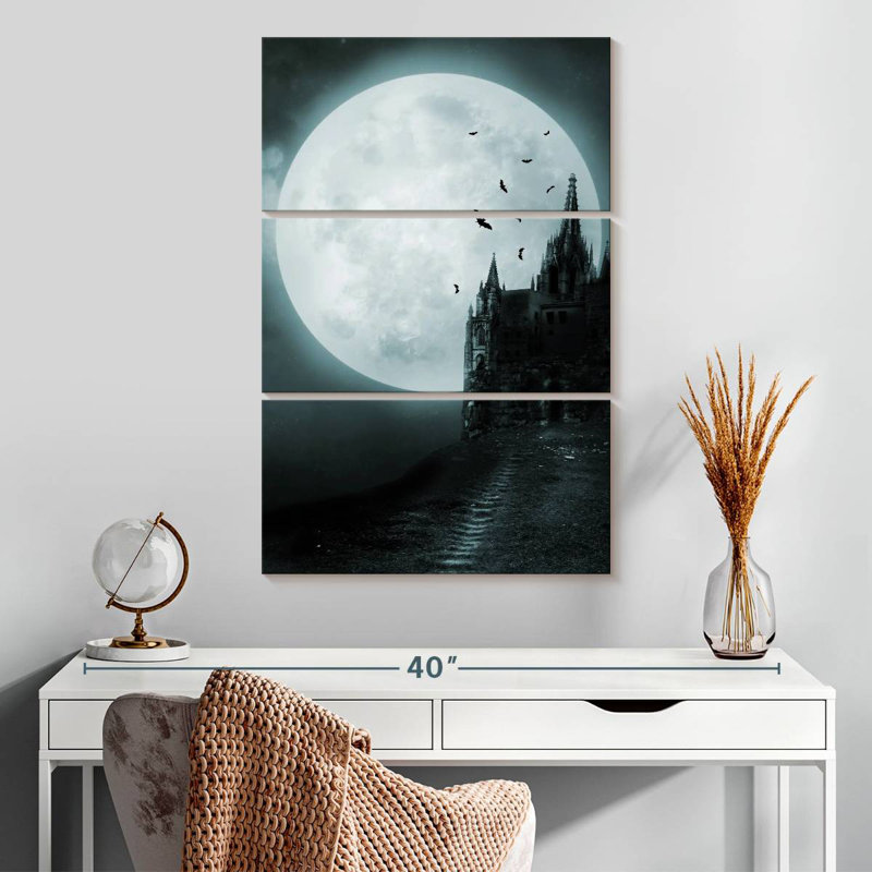 Spooky Hitzel Castle, 32" H x 20" W
