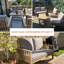 Vita 4 Seater Solid Wooden Garden Sofa Conversation Set - Modern Patio Table and Chairs