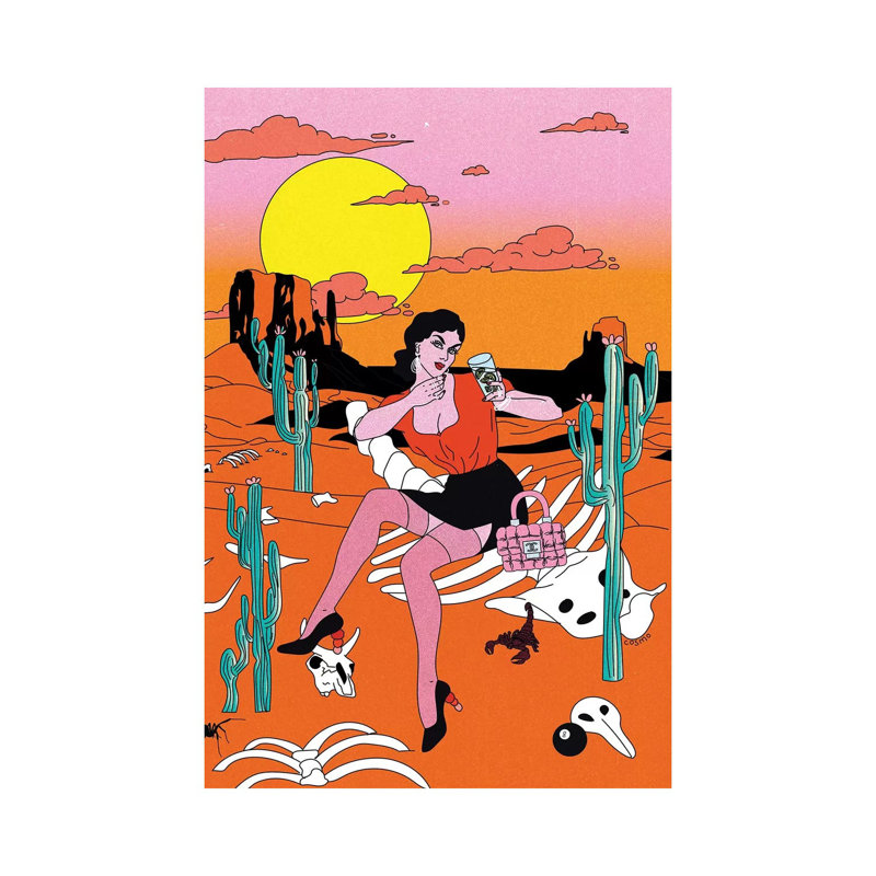 Desert - Print on Canvas, 101.6cm H x 20.32cm W x 1.91cm D, Wrapped Canvas