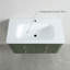 Meuble-lavabo mural simple 36 po avec lavabo en acrylique intégré, conception nervurée, deux ensembles de poignées (or et argent), vert sauge-1467554233