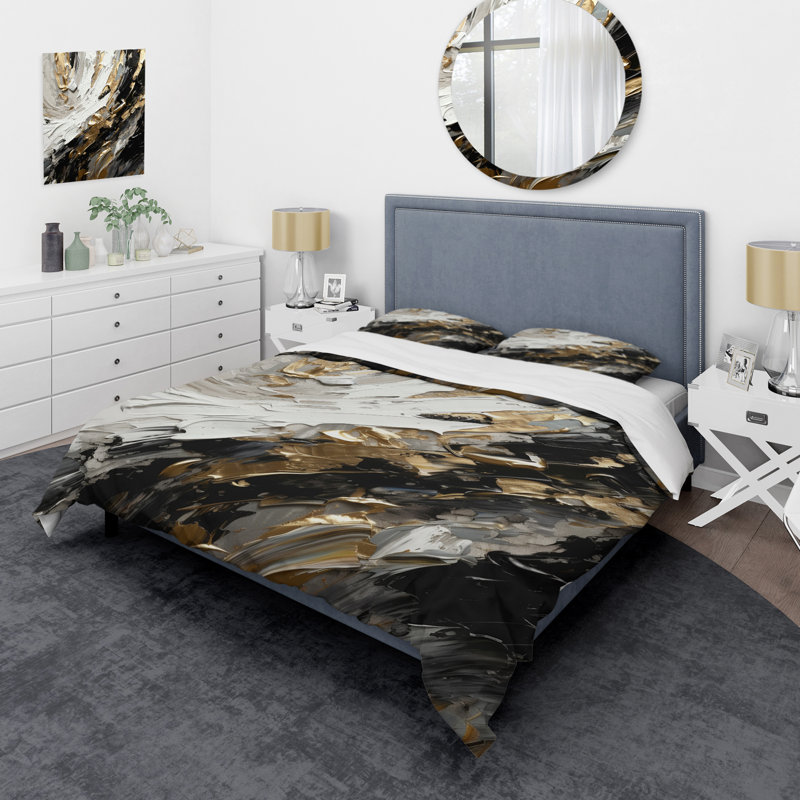 Ensemble de housse de couette en microfibre / polyester Golden Wave Reflections VI Bedding
