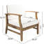 Chaise de patio en bois avec panneaux de lattes élégants, design moderne et élégant de 32,01 lb, poids du produit 27,23 lb-650503704-650503705