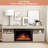 60" Electric Fireplace TV Stand with Remote,4 Flame & 12 Crystal Colors with Auto-Glow,Fully Adjustable 3D Flame,Sleep Timer & Safety Protection,Light Oak-1480095828