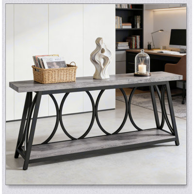2-Tier Hall Table,Vintage Console Table,Sturdy Sofa Table,Side Table