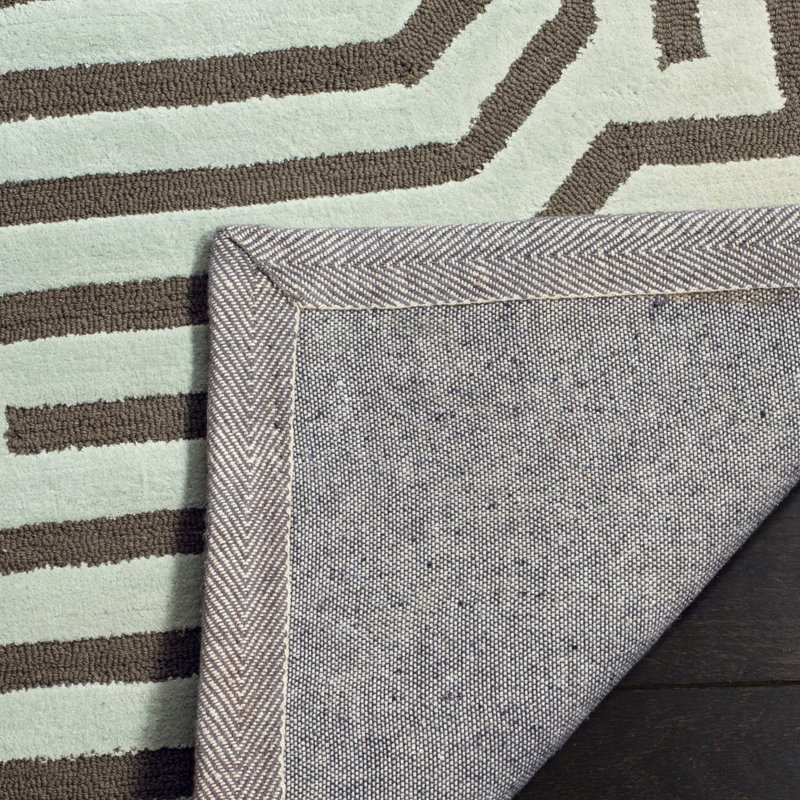 Pinehurst Hand Hooked Cotton Pile Geometric Rug, Rectangle 3' x 5'