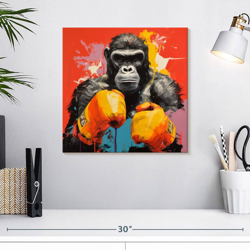 Crowle Gorilla Boxing I, H 16 po x l 16 po